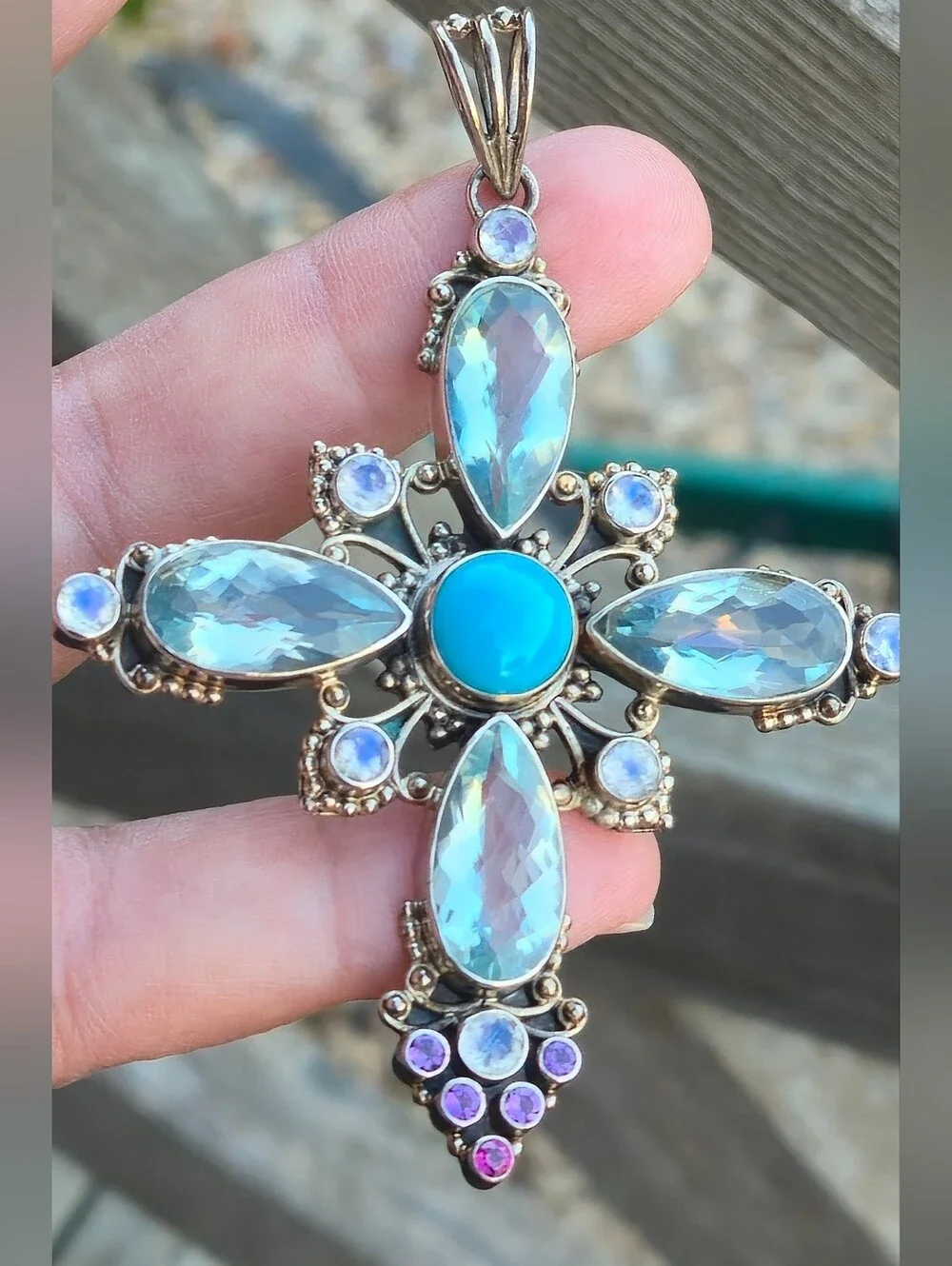 Nicky Butler RAJ COLLECTION LIMITED EDITION 925 Sterling Silver Cross Pendant NB